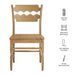 Jax Oak Wood Dining Chair With Wavy Razor Back Weathered Oak