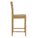 Jax Oak Wood Counter Stool With Wavy Razor Back Weathered Oak