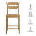 Jax Oak Wood Counter Stool With Wavy Razor Back Weathered Oak