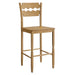 Jax Oak Wood Bar Stool With Wavy Razor Back Weathered Oak