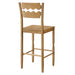 Jax Oak Wood Bar Stool With Wavy Razor Back Weathered Oak