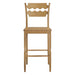 Jax Oak Wood Bar Stool With Wavy Razor Back Weathered Oak