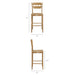 Jax Oak Wood Bar Stool With Wavy Razor Back Weathered Oak