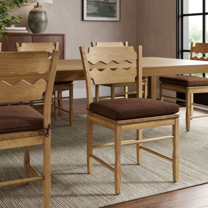 Jax Fabric Dining Chair Seat Cushion Cocoa