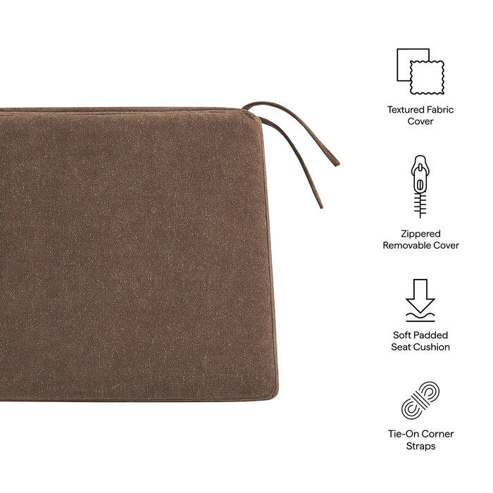 Jax Fabric Dining Chair Seat Cushion Cocoa