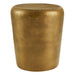 Modway Ingot 16 Inch Brass Finish Round Side Table in Brass - front view
