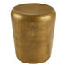 Modway Ingot 16 Inch Brass Finish Round Side Table in Brass - angled view