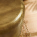 Modway Ingot 16 Inch Brass Finish Round Side Table in Brass - detail view