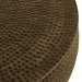 Modway Tobin 35 Inch Hammered Metal Round Drum Coffee Table in Antique Brass - side view