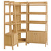 Bixby 3 Piece Corner Bookshelf Set With Wide and Narrow Bookshelves Oak