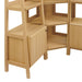 Bixby 3 Piece Corner Bookshelf Set With Wide and Narrow Bookshelves Oak