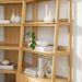 Bixby 3 Piece Corner Bookshelf Set With Wide and Narrow Bookshelves Oak