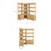 Bixby 3 Piece Corner Bookshelf Set With Wide and Narrow Bookshelves Oak