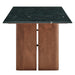 Modway Amistad 72 Inch Marble Dining Table in Walnut Green Marble - side view