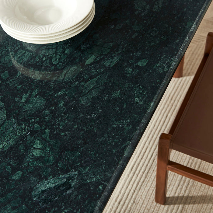 Modway Amistad 72 Inch Marble Dining Table in Walnut Green Marble - lifestyle view 9