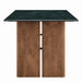 Modway Amistad 86 Inch Marble Dining Table in Walnut Green Marble - angled view
