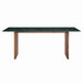 Modway Amistad 86 Inch Marble Dining Table in Walnut Green Marble - side view