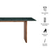 Modway Amistad 86 Inch Marble Dining Table in Walnut Green Marble - dimensions and specifications