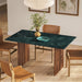 Modway Amistad 60 Inch Marble Dining Table in Walnut Green Marble - lifestyle view 10