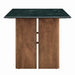 Modway Amistad 60 Inch Marble Dining Table in Walnut Green Marble - angled view