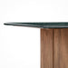 Modway Amistad 60 Inch Marble Dining Table in Walnut Green Marble - detail view