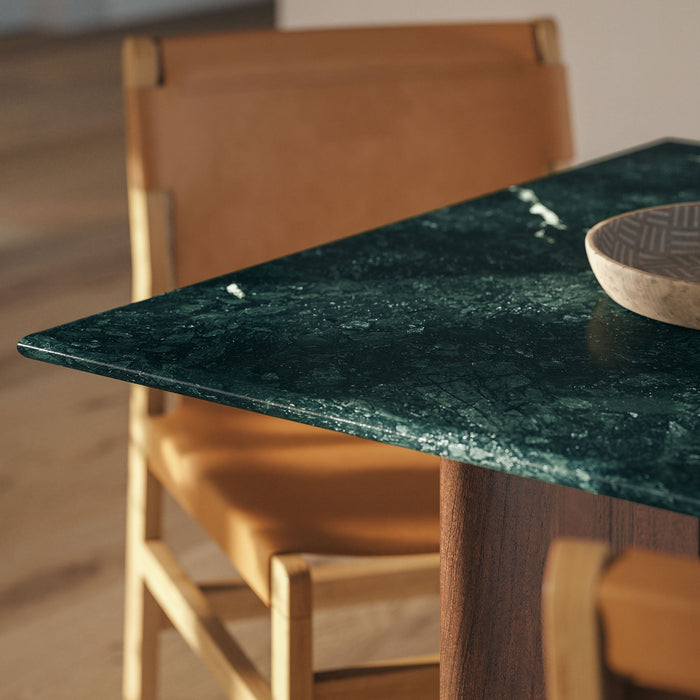 Modway Amistad 60 Inch Marble Dining Table in Walnut Green Marble - lifestyle view 9