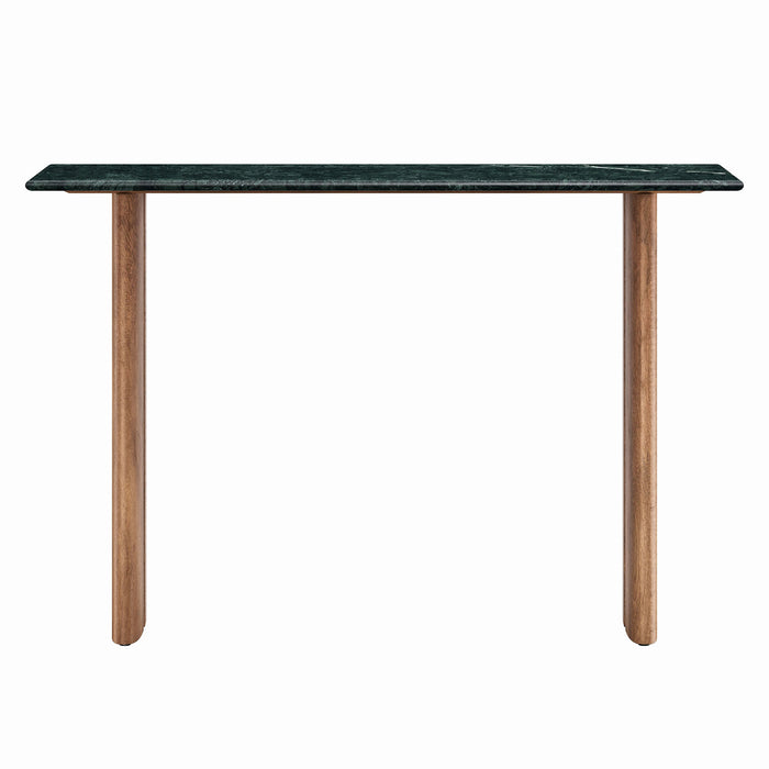 Modway Amistad 46 Inch Marble Console Table in Walnut Green Marble - side view