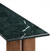Modway Amistad 46 Inch Marble Console Table in Walnut Green Marble - detail view