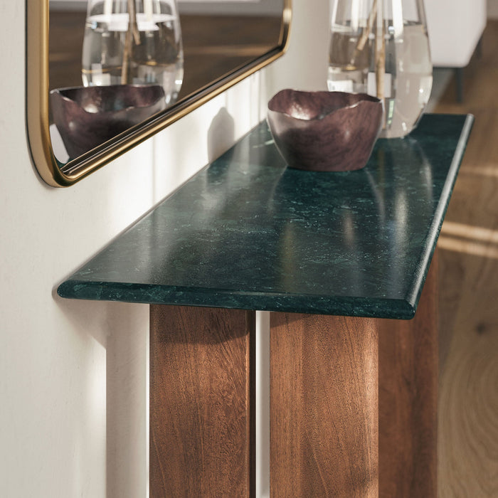 Modway Amistad 46 Inch Marble Console Table in Walnut Green Marble - lifestyle view 9