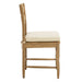 Jax Oak Wood Dining Chair With Wavy Razor Back and Cushion Weathered Oak Linen