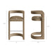 Winslow Performance Velvet Bar Stool Set of 2 Taupe