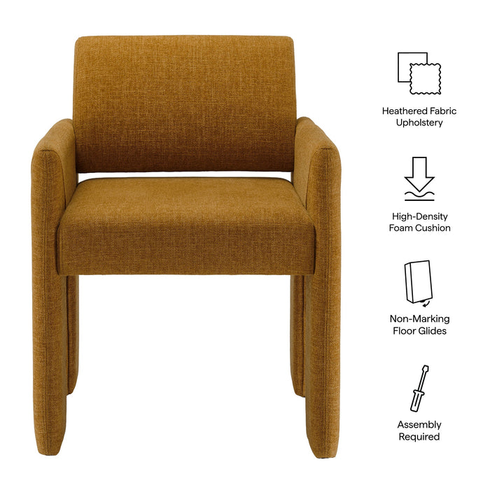 Daven Fabric Upholstered Dining Chair Copper