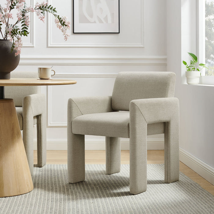 Daven Fabric Upholstered Dining Chair Linen