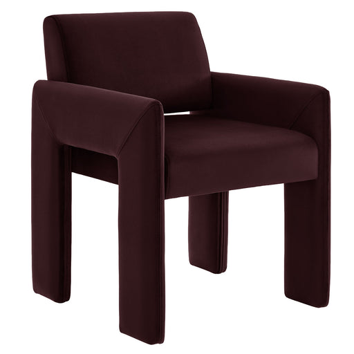 Daven Stain-Resistant Performance Velvet Dining Armchair Mulberry