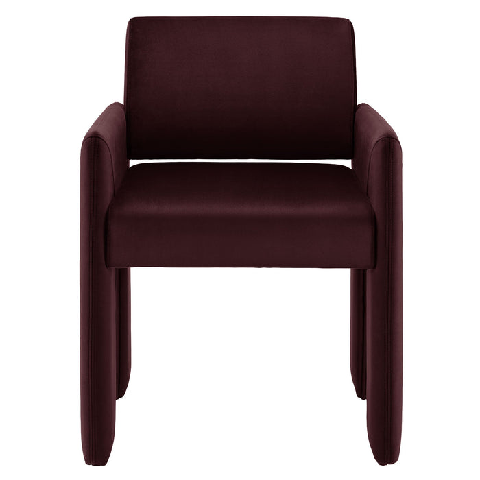Daven Stain-Resistant Performance Velvet Dining Armchair Mulberry