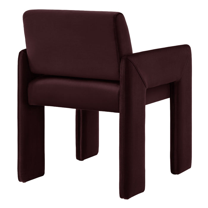 Daven Stain-Resistant Performance Velvet Dining Armchair Mulberry