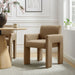 Daven Stain-Resistant Performance Velvet Dining Armchair Taupe