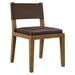 Calder Vegan Leather Dining Side Chair Espresso