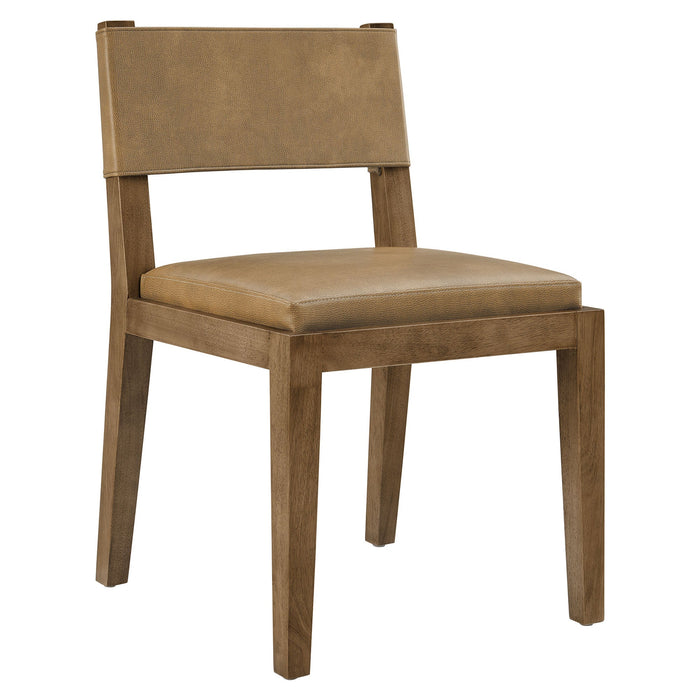 Calder Vegan Leather Dining Side Chair Toast