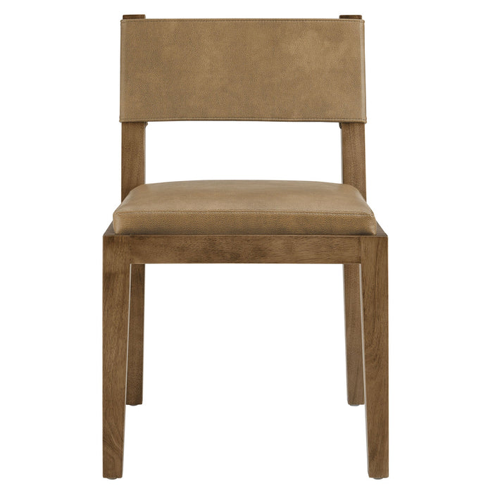 Calder Vegan Leather Dining Side Chair Toast