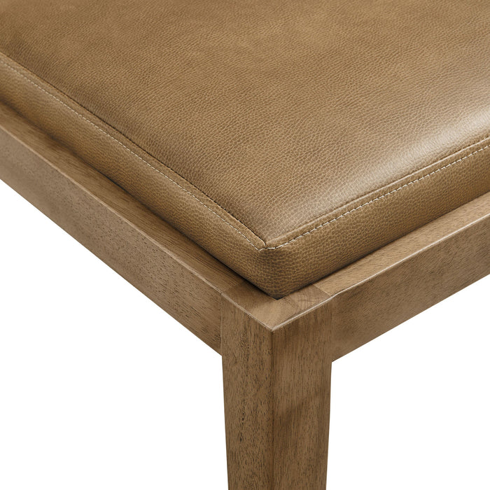 Calder Vegan Leather Dining Side Chair Toast