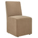 Tessera Upholstered Linen-Blend Slipcovered Dining Chair Almond