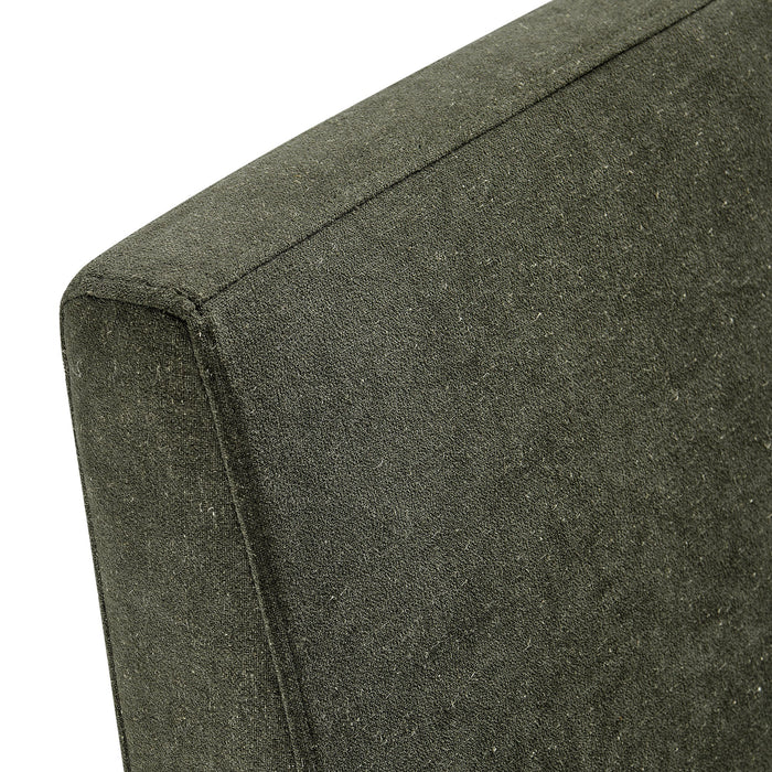 Tessera Upholstered Linen-Blend Slipcovered Dining Chair Sage