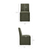 Tessera Upholstered Linen-Blend Slipcovered Dining Chair Sage