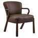 Arden Faux Leather Upholstered Accent Armchair Espresso