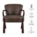Arden Faux Leather Upholstered Accent Armchair Espresso