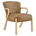 Arden Faux Leather Upholstered Accent Armchair Toast