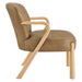 Arden Faux Leather Upholstered Accent Armchair Toast