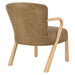 Arden Faux Leather Upholstered Accent Armchair Toast