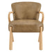 Arden Faux Leather Upholstered Accent Armchair Toast